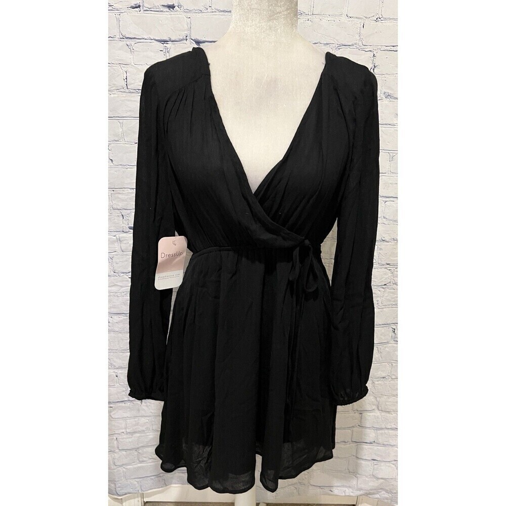 Elegant Black Long Sleeve Dress